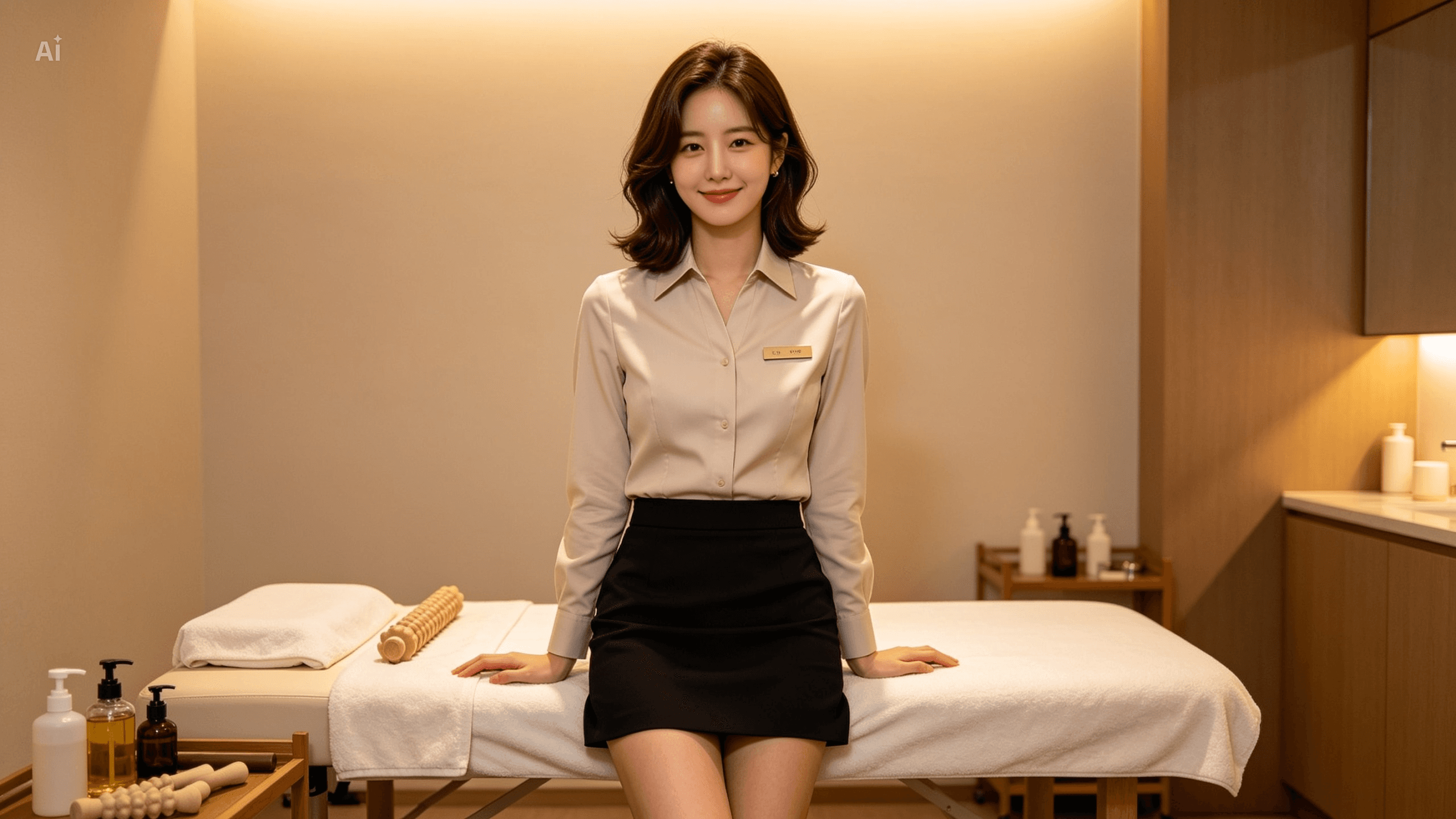 Therapy room equipped for a Thai stretching massage session